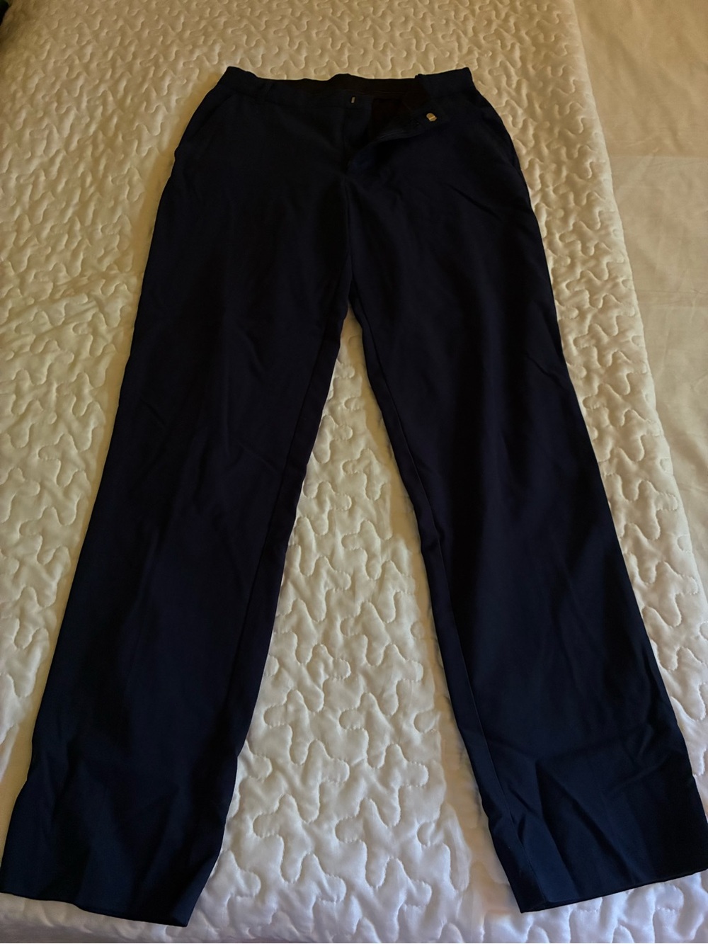 Van Heusen Navy Straight-Leg Dress Pants